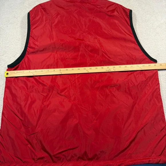 Vintage Y2K‎ Tommy Hilfiger Athletics Reversible Vest Mens XL Red Black 2000 - Picture 10 of 10